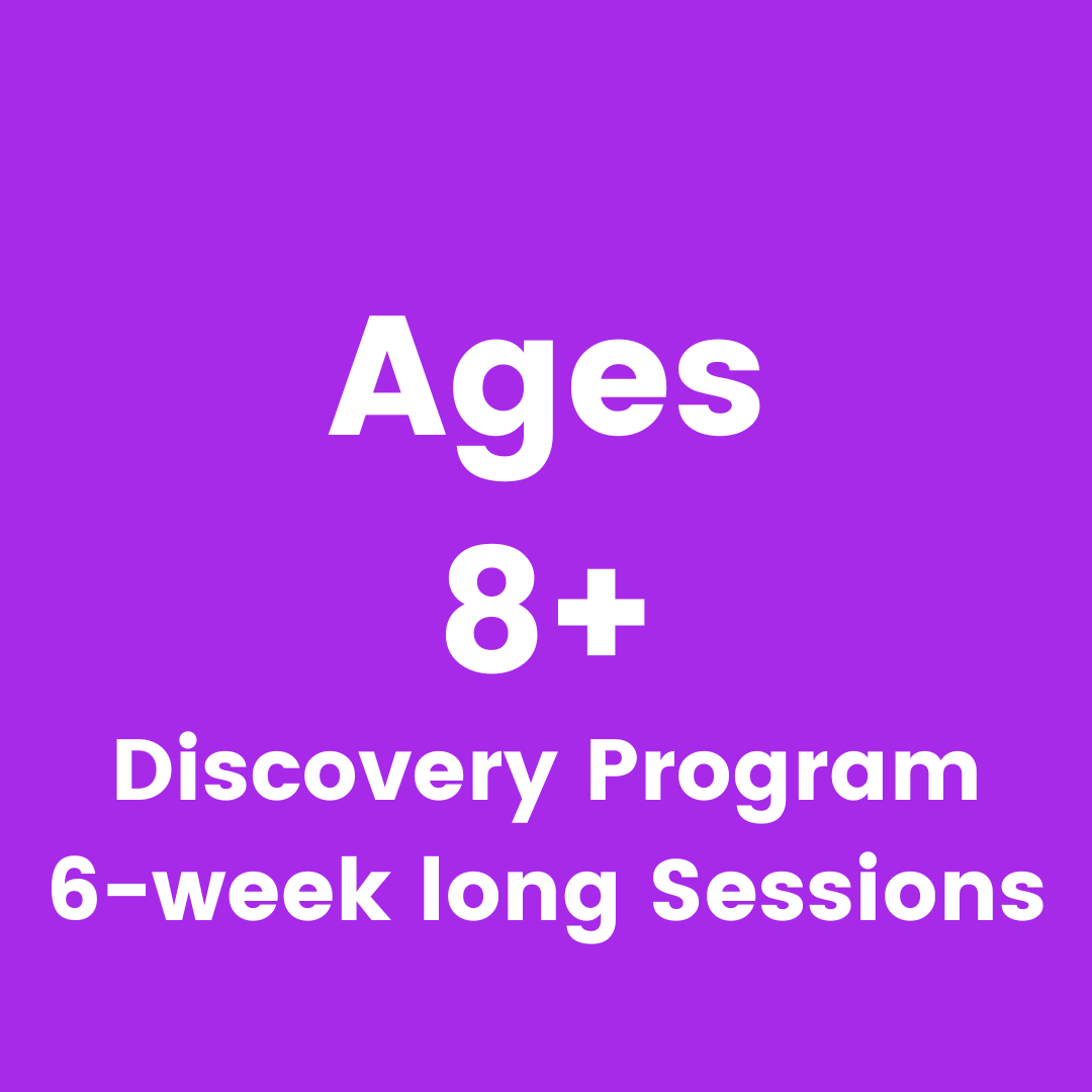 Ages  8 and up, Discovery Program, 6 week long sessions